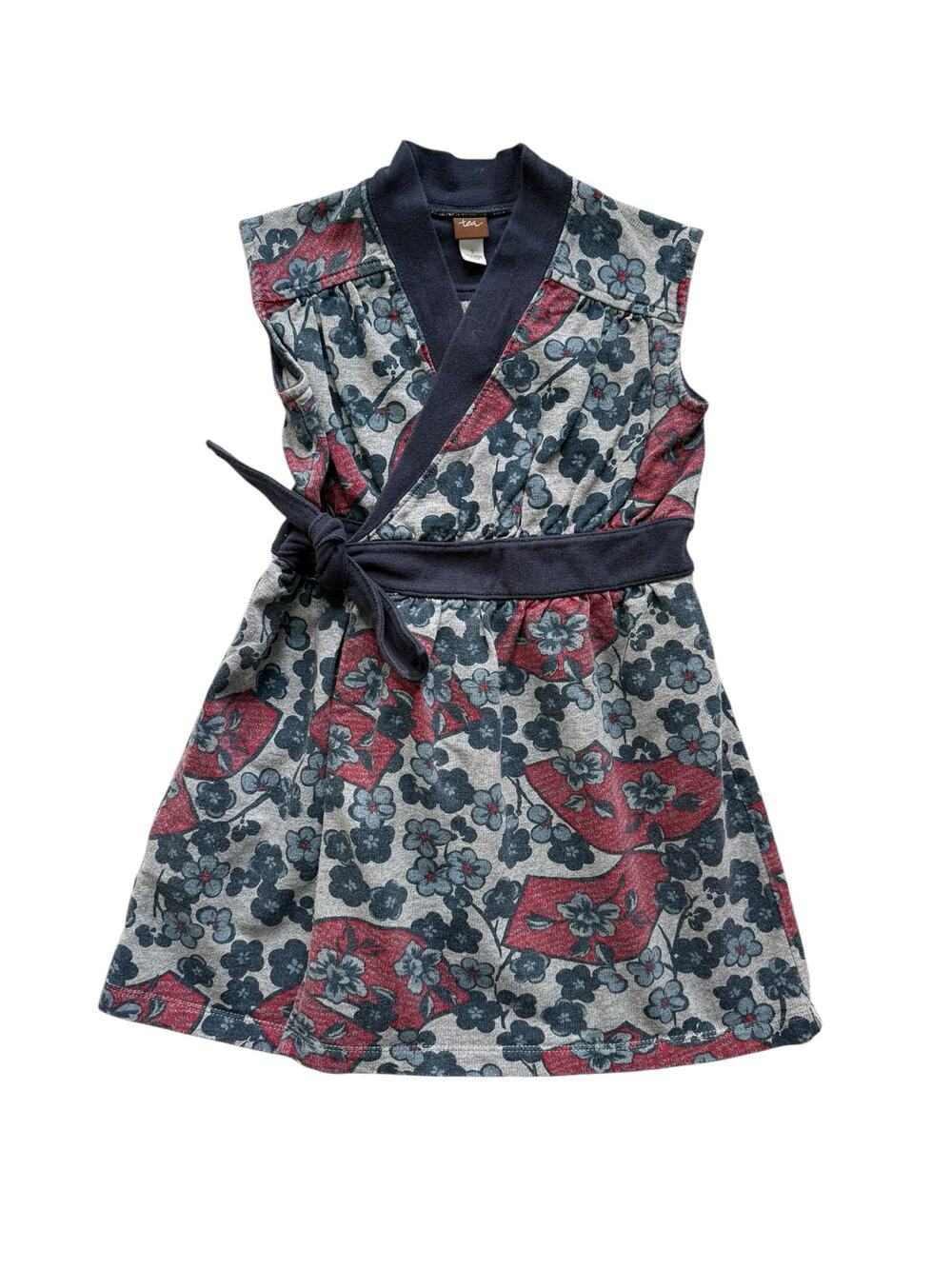 Tea Collection Japan Jersey Taki Wrap Dress Size 5